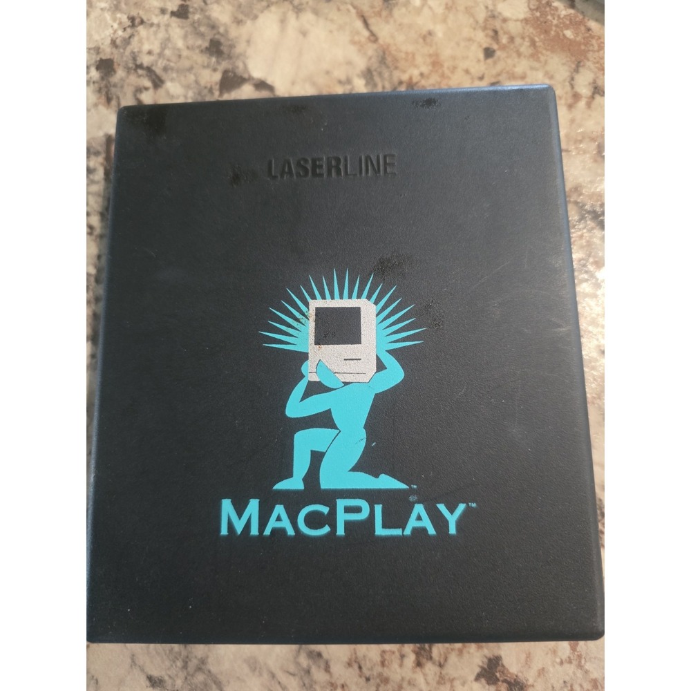 RARE MacPlay LaserLine MVP 6 CDS Software Games Utility Black Box Vintage Apple